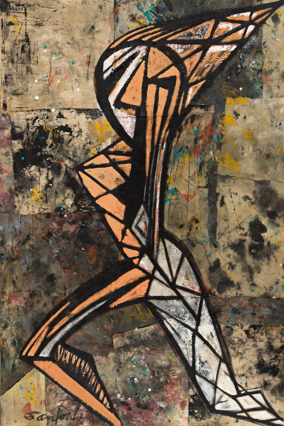 WALTER SANFORD (1912 - 1987) Untitled (Modernist Figure).